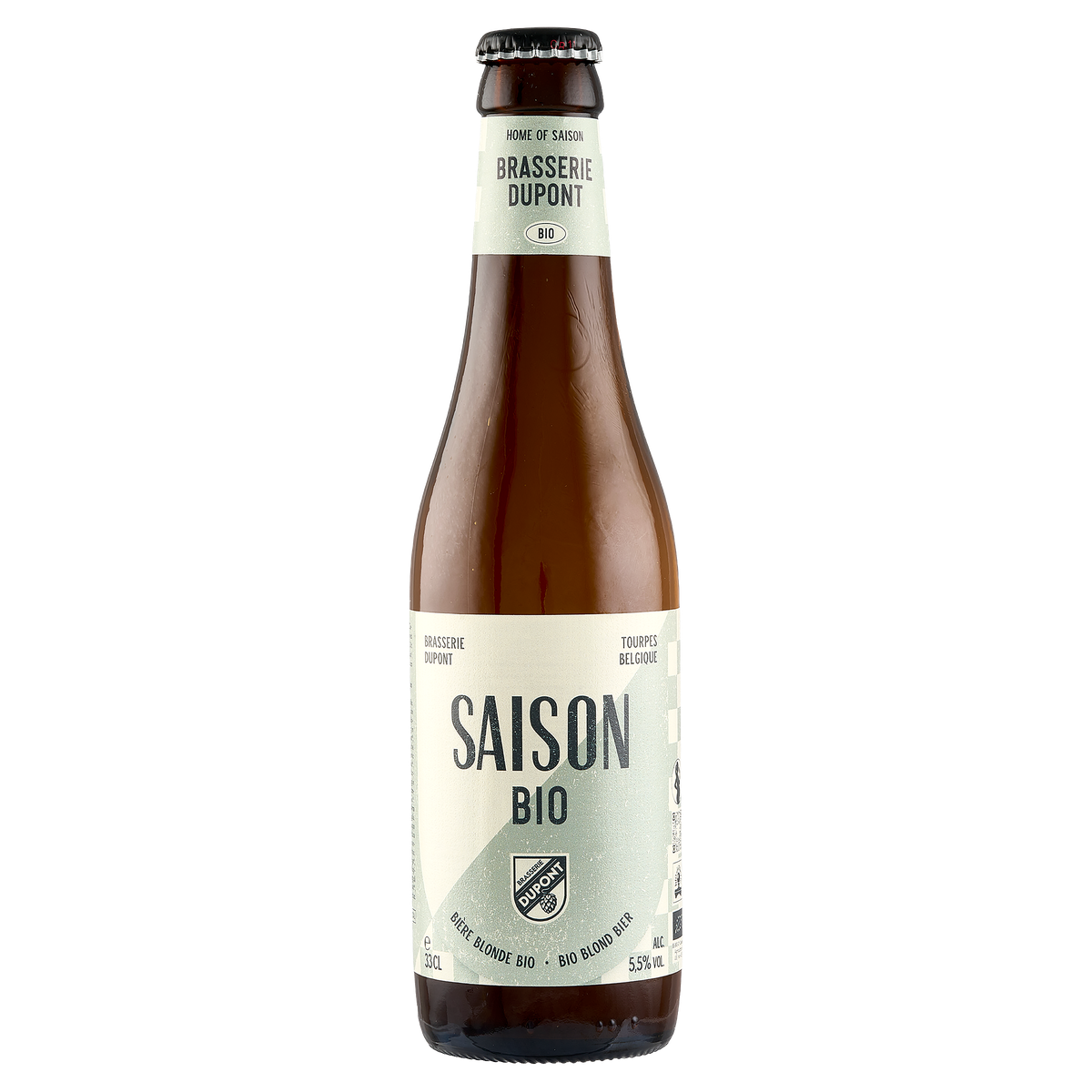 5410702000836 Saison Dupont Bio 33cl - Official HD bottle packshot Dupont Brewery